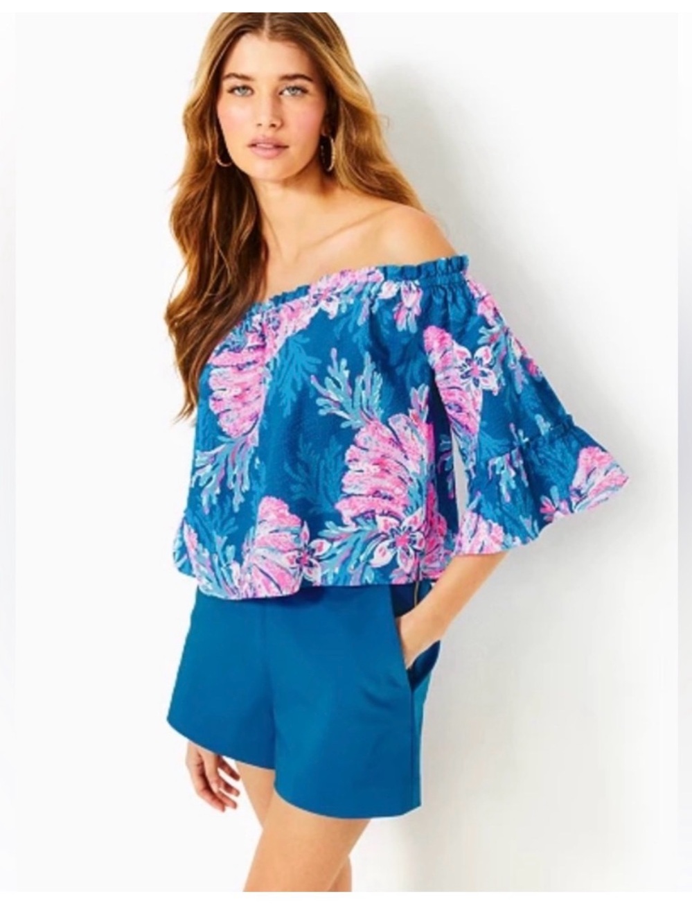 NWT Lilly Pulitzer Croix Off-The-Shoulder Top